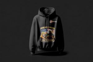 “Built to Endure” Branded Hoodie Black
