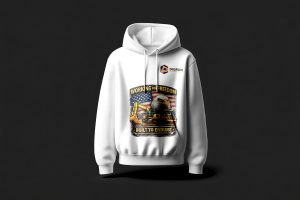 “Built to Endure” Branded Hoodie White