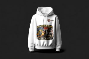 “Built To Last” Branded Hoodie White