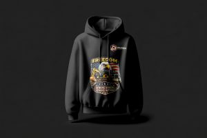 “Strong Hands Strong Nation” Branded Hoodie Black