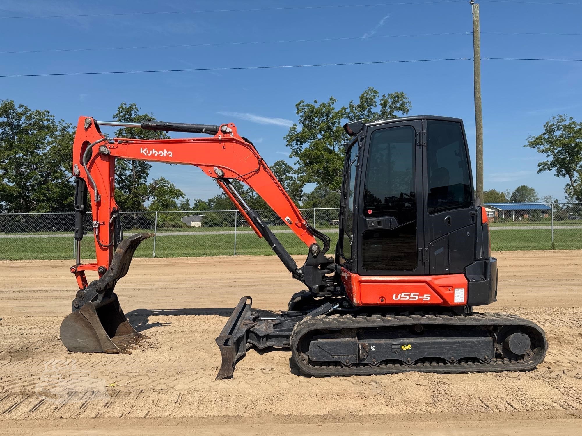 2021 Kubota U55-5 Compact Excavator 6 way angle blade